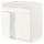 METOD - METOD Base cab f HAVSEN double bowl sink, white/Vallstena white, 80x60 cm