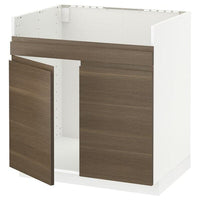 METOD - Sink base cabinet 2vas HAVSEN , 80x60 cm - best price from Maltashopper.com 49454928
