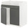 METOD - Base cab f HAVSEN double bowl sink, white/Voxtorp dark grey , 80x60 cm