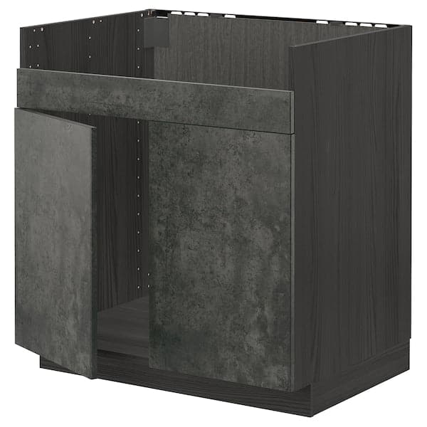METOD - Sink base cabinet 2vas HAVSEN , 80x60 cm - best price from Maltashopper.com 89468358