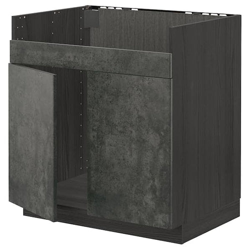 METOD - Sink base cabinet 2vas HAVSEN , 80x60 cm