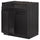 METOD base cab f HAVSEN double bowl sink, black/Lerhyttan black stained, 80x60 cm