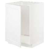 METOD base cabinet for sink, white/Axstad matt white, 60x60 cm