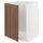 METOD - METOD Base cabinet for sink, white Enköping/brown walnut effect, 60x60 cm