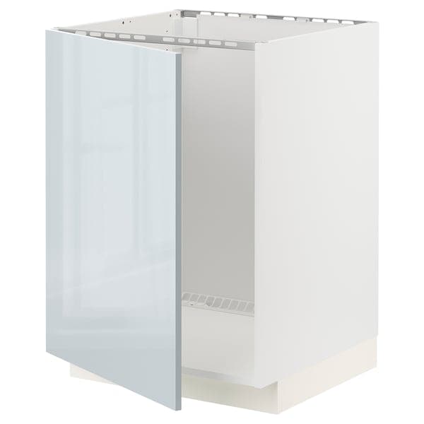 METOD - Base cabinet for sink, white/Kallarp light grey-blue, 60x60 cm - best price from Maltashopper.com 79479178