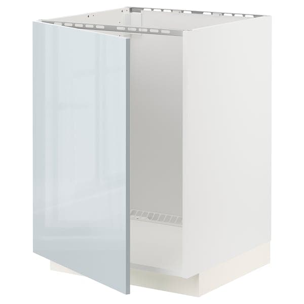 Ikea METOD - Base cabinet for sink, white/Kallarp light grey-blue, 60x60 cm