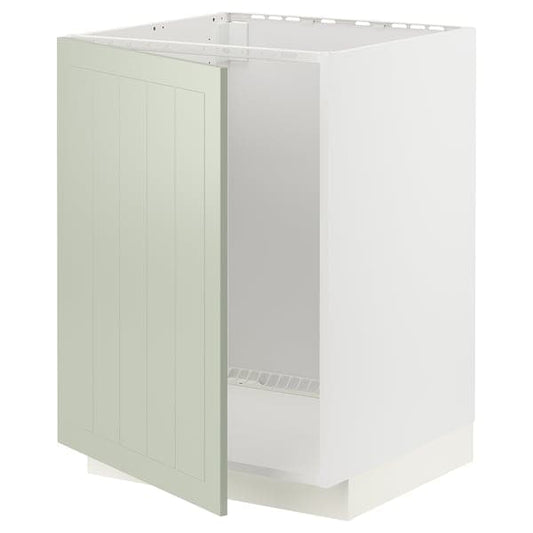 Ikea METOD - Base cabinet for sink, white/Stensund light green, 60x60 cm