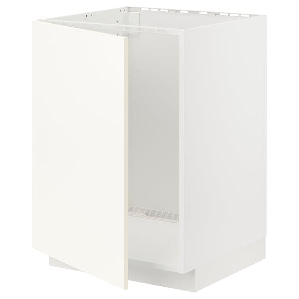 METOD - Base cabinet for sink, white/Vallstena white, 60x60 cm - best price from Maltashopper.com 19507136
