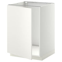 METOD - Base cabinet for sink, white/Veddinge white, 60x60 cm - best price from Maltashopper.com 69464304