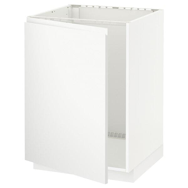 METOD - Base cabinet for sink, white/Voxtorp matt white