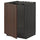 METOD - METOD Base cabinet for sink, black/Sinarp brown, 60x60 cm