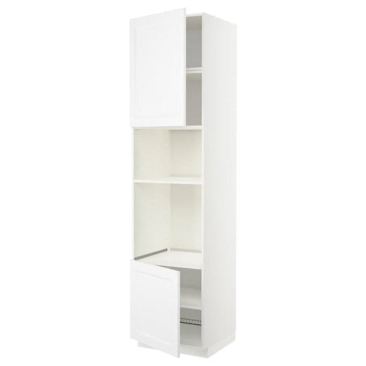 Ikea METOD - Hi cb f oven/micro w 2 drs/shelves, white/Axstad matt white, 60x60x240 cm