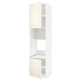 METOD high cabinet f built-in appliances, white/Bodbyn off-white, 60x60x240 cm