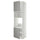 METOD hi cb f oven/micro w 2 drs/shelves, white/Bodbyn grey, 60x60x220 cm