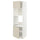 METOD hi cb f oven/micro w 2 drs/shelves, white/Havstorp beige, 60x60x200 cm