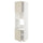METOD - METOD Hi cb f oven/micro w 2 drs/shelves, white/Havstorp beige, 60x60x220 cm