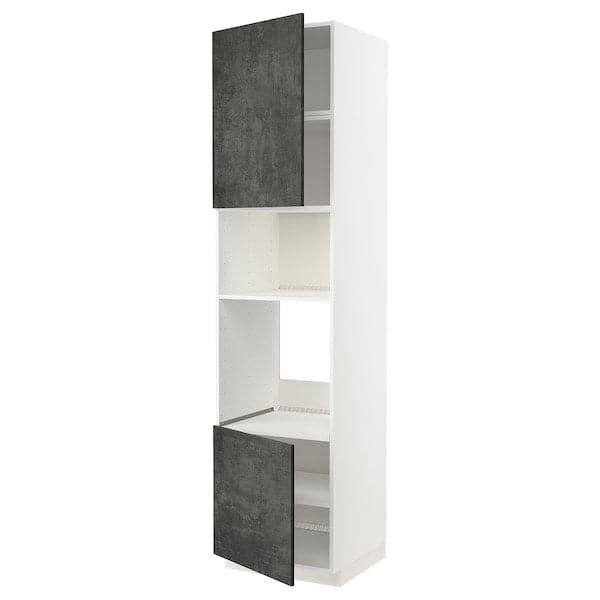 METOD - Oven/micro cabinet, 2 doors/shelves , 60x60x240 cm - best price from Maltashopper.com 79460579