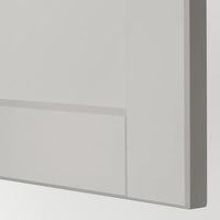 METOD - Hi cb f oven/micro w 2 drs/shelves, white/Lerhyttan light grey, 60x60x240 cm - best price from Maltashopper.com 89466934