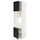 METOD - METOD Hi cb f oven/micro w 2 drs/shelves, white/Lerhyttan black stained, 60x60x220 cm