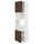 METOD - METOD Hi cb f oven/micro w 2 drs/shelves, white/Sinarp brown, 60x60x220 cm
