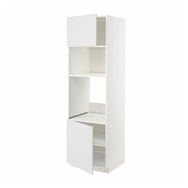 METOD - Hi cb f oven/micro w 2 drs/shelves, white/Stensund white, 60x60x200 cm - best price from Maltashopper.com 99469036