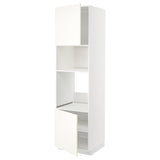 METOD high cabinet f built-in appliances, white/Vallstena white, 60x60x220 cm