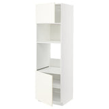 METOD high cabinet f built-in appliances, white/Vallstena white, 60x60x200 cm