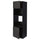 METOD hi cb f oven/micro w 2 drs/shelves, black/Upplöv matt anthracite, 60x60x200 cm