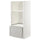 METOD - METOD High cab for oven/micro w drawer, white/Lerhyttan light grey, 60x60x140 cm