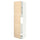 METOD - METOD High cabinet for fridge w 2 doors, white/Askersund light ash effect, 60x60x220 cm