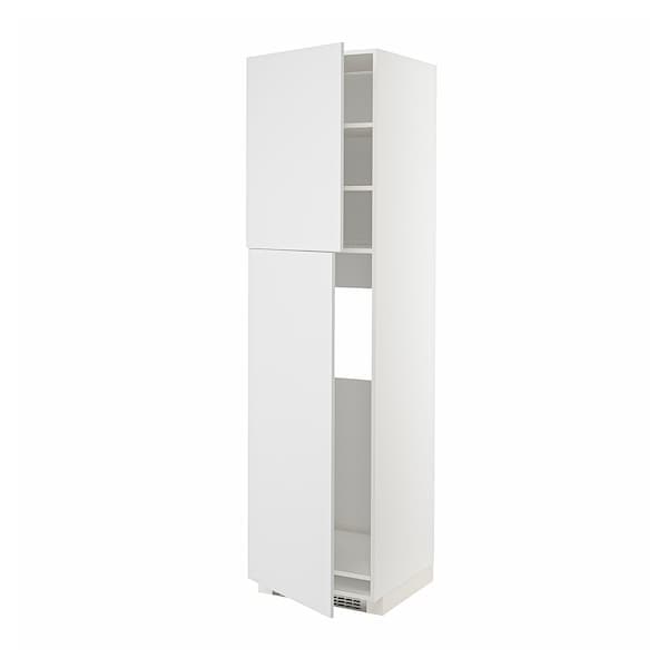 METOD - High cabinet for fridge w 2 doors, white/Stensund white , 60x60x220 cm - best price from Maltashopper.com 89457034
