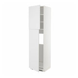 METOD high cabinet for fridge w 2 doors, white/Stensund white, 60x60x220 cm