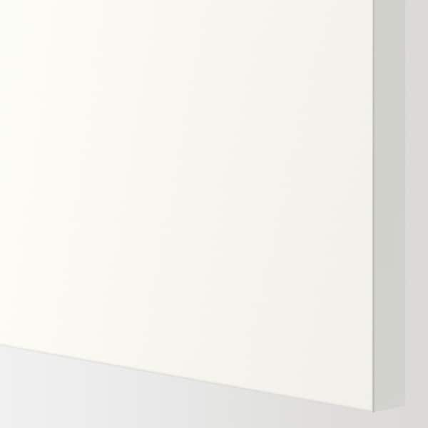 METOD - High cabinet for fridge w 2 doors, white/Vallstena white, 60x60x200 cm - best price from Maltashopper.com 29507348