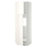 METOD high cabinet for fridge w 2 doors, white/Veddinge white, 60x60x200 cm