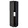 METOD - METOD High cabinet for fridge w 2 doors, black/Nickebo matt anthracite, 60x60x220 cm