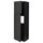 METOD - METOD High cabinet for fridge w 2 doors, black/Nickebo matt anthracite, 60x60x200 cm