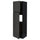 METOD - METOD High cabinet for fridge w 2 doors, black/Upplöv matt anthracite, 60x60x200 cm