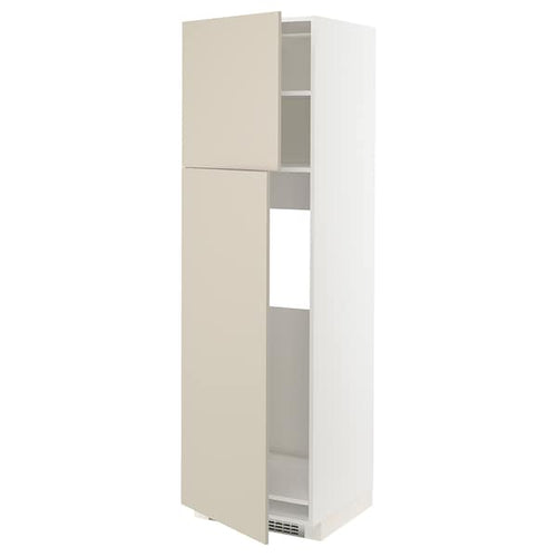 METOD - High cabinet for fridge w 2 doors