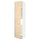 METOD - High cab for fridge with 3 doors, white/Askersund light ash effect , 60x60x240 cm