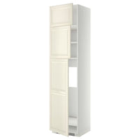 METOD - High cab for fridge with 3 doors, white/Bodbyn off-white , 60x60x240 cm - best price from Maltashopper.com 99456656