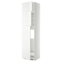 METOD - High cab for fridge with 3 doors, white/Ringhult white, 60x60x240 cm - best price from Maltashopper.com 99466194