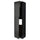 METOD - High cab for fridge with 3 doors, black/Nickebo matt anthracite , 60x60x240 cm
