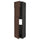 METOD - High cab for fridge with 3 doors, black/Sinarp brown , 60x60x240 cm