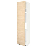 METOD hi cab f fridge or freezer w 2 drs, white/Askersund light ash effect, 60x60x240 cm