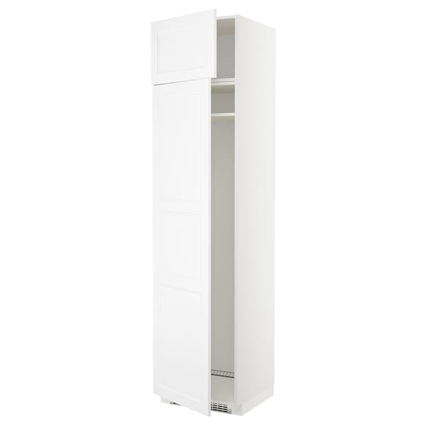 METOD - Hi cab f fridge or freezer w 2 drs, white/Axstad matt white, 60x60x240 cm - best price from Maltashopper.com 69459454