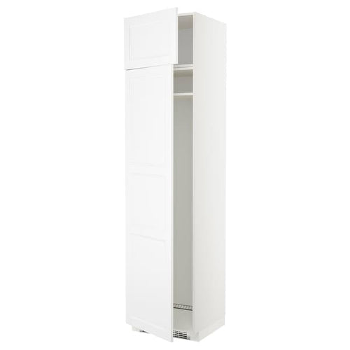 METOD - Hi cab f fridge or freezer w 2 drs, white/Axstad matt white, 60x60x240 cm