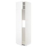 METOD hi cab f fridge or freezer w 2 drs, white/Axstad matt white, 60x60x220 cm
