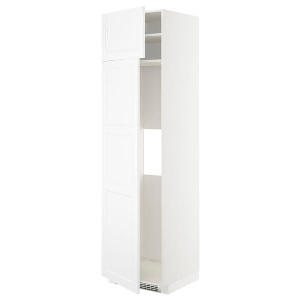 Ikea METOD - Hi cab f fridge or freezer w 2 drs, white/Axstad matt white, 60x60x220 cm