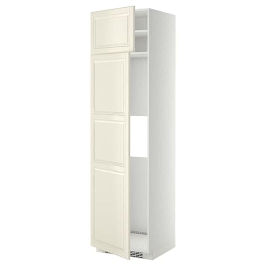 Ikea METOD - Hi cab f fridge or freezer w 2 drs, white/Bodbyn off-white, 60x60x220 cm