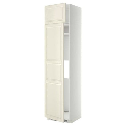 METOD - Hi cab f fridge or freezer w 2 drs, white/Bodbyn off-white , 60x60x240 cm